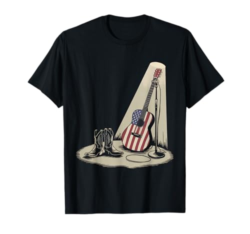Gitarre Tshirt Herren Damen Gitarrist Musik Rock USA Flagge T-Shirt Gitarre Tshirt Herren Damen Gitarrist Musik Rock USA Flagge T-Shirt von Gitarrist TShirt Patriotic USA Rock American