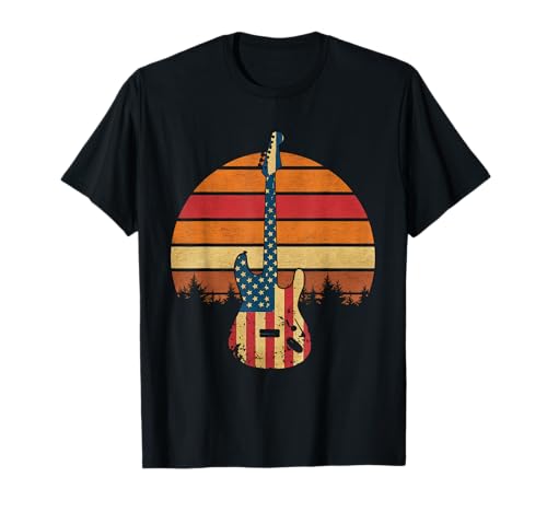 Gitarre Tshirt Herren Damen Gitarrist Musik Rock USA Flagge T-Shirt Gitarre Tshirt Herren Damen Gitarrist Musik Rock USA Flagge T-Shirt von Gitarrist TShirt Patriotic USA Rock American