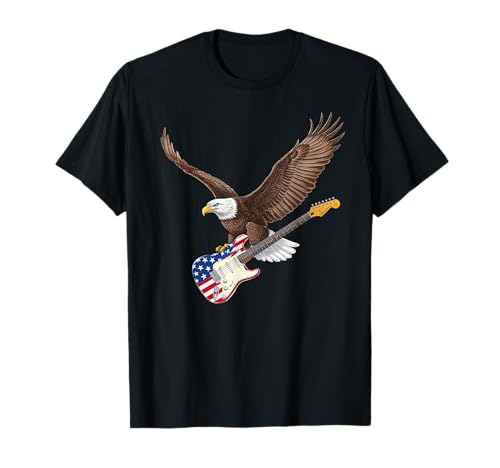Gitarre Tshirt Herren Damen Gitarrist Musik Rock USA Flagge T-Shirt Gitarre Tshirt Herren Damen Gitarrist Musik Rock USA Flagge T-Shirt von Gitarrist TShirt Patriotic USA Rock American