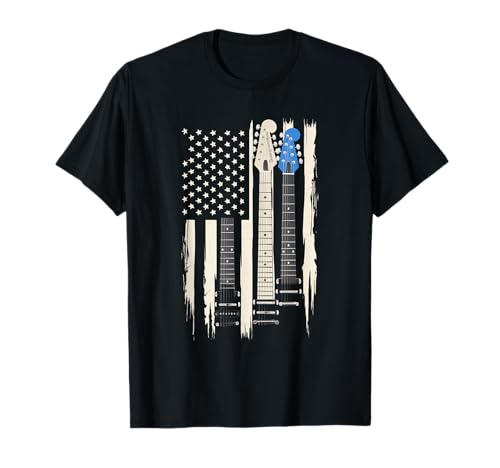 Gitarre Tshirt Herren Damen Gitarrist Musik Rock USA Flagge T-Shirt Gitarre Tshirt Herren Damen Gitarrist Musik Rock USA Flagge T-Shirt von Gitarrist TShirt Patriotic USA Rock American