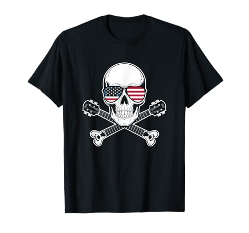 Gitarre Tshirt Herren Damen Gitarrist Musik Rock USA Flagge T-Shirt Gitarre Tshirt Herren Damen Gitarrist Musik Rock USA Flagge T-Shirt von Gitarrist TShirt Patriotic USA Rock American