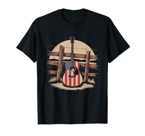 Gitarre Tshirt Herren Damen Gitarrist Musik Rock USA Flagge T-Shirt Gitarre Tshirt Herren Damen Gitarrist Musik Rock USA Flagge T-Shirt von Gitarrist TShirt Patriotic USA Rock American