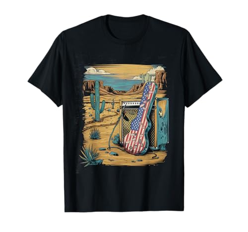 Gitarre Tshirt Herren Damen Gitarrist Musik Rock USA Flagge T-Shirt Gitarre Tshirt Herren Damen Gitarrist Musik Rock USA Flagge T-Shirt von Gitarrist TShirt Patriotic USA Rock American