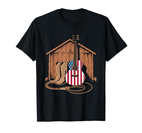 Gitarre Tshirt Herren Damen Gitarrist Musik Rock USA Flagge T-Shirt Gitarre Tshirt Herren Damen Gitarrist Musik Rock USA Flagge T-Shirt von Gitarrist TShirt Patriotic USA Rock American
