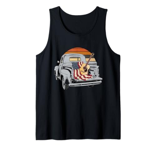 Gitarre Tshirt Herren Damen Gitarrist Musik Rock USA Flagge Tank Top Gitarre Tshirt Herren Damen Gitarrist Musik Rock USA Flagge Tank Top von Gitarrist TShirt Patriotic USA Rock American