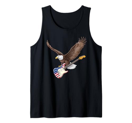 Gitarre Tshirt Herren Damen Gitarrist Musik Rock USA Flagge Tank Top Gitarre Tshirt Herren Damen Gitarrist Musik Rock USA Flagge Tank Top von Gitarrist TShirt Patriotic USA Rock American