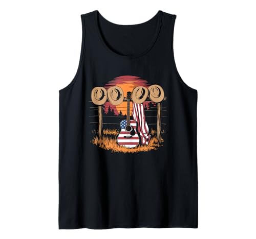 Gitarre Tshirt Herren Damen Gitarrist Musik Rock USA Flagge Tank Top Gitarre Tshirt Herren Damen Gitarrist Musik Rock USA Flagge Tank Top von Gitarrist TShirt Patriotic USA Rock American