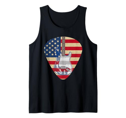 Gitarre Tshirt Herren Damen Gitarrist Musik Rock USA Flagge Tank Top Gitarre Tshirt Herren Damen Gitarrist Musik Rock USA Flagge Tank Top von Gitarrist TShirt Patriotic USA Rock American