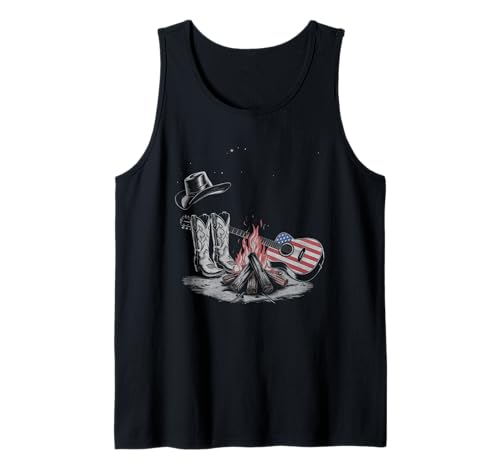 Gitarre Tshirt Herren Damen Gitarrist Musik Rock USA Flagge Tank Top Gitarre Tshirt Herren Damen Gitarrist Musik Rock USA Flagge Tank Top von Gitarrist TShirt Patriotic USA Rock American