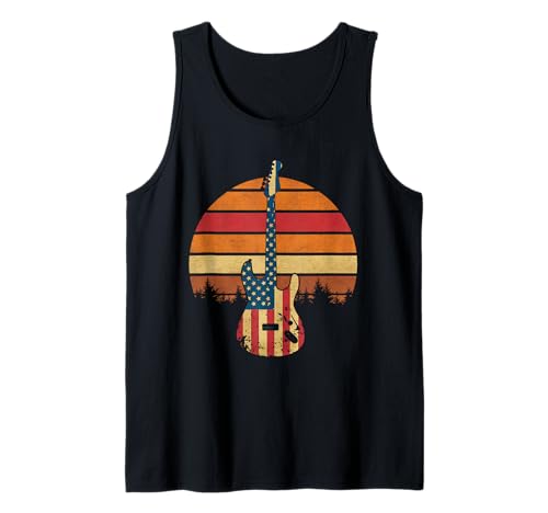 Gitarre Tshirt Herren Damen Gitarrist Musik Rock USA Flagge Tank Top Gitarre Tshirt Herren Damen Gitarrist Musik Rock USA Flagge Tank Top von Gitarrist TShirt Patriotic USA Rock American