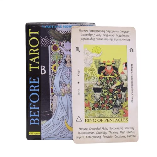 Gitekain Before Tarot Cards, 78-Card English Vision Oracle Deck, Fortune-Telling & Divination Board Game, Spiritual Guidance for Beginners and Enthusiasts, 4.17x2.44 Inches von Gitekain