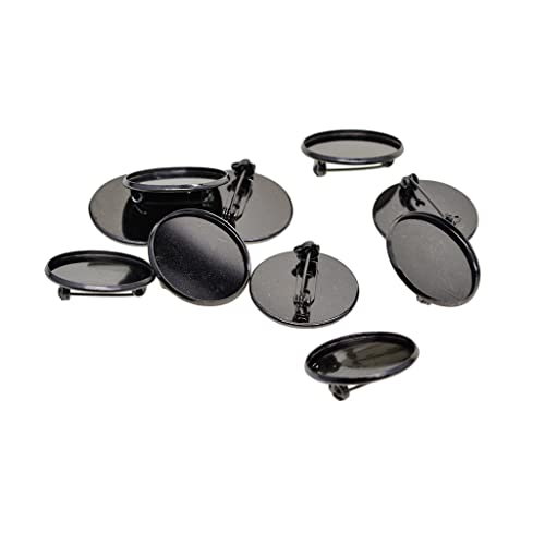 Gitohoni 10 Stücke 25mm Broschenbasis für DIY Projekte, Schwarz Gitohoni 10 Stücke 25mm Broschenbasis für DIY Projekte, Schwarz von Gitohoni