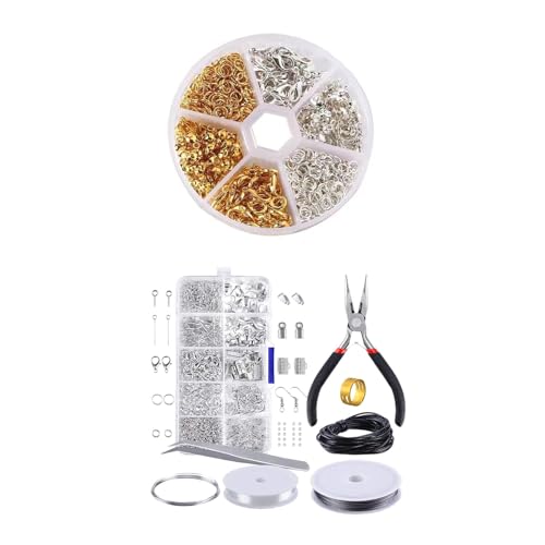 Gitohoni Schmuckherstellung Verschluss Set Ketten Karabinerverschluss Spaltringe Schmuckzubehör Legierung Metall Inklusive Zange Und Pinzette für DIY Handarbei Gitohoni Schmuckherstellung Verschluss Set Ketten Karabinerverschluss Spaltringe Schmuckzubehör Legierung Metall Inklusive Zange Und Pinzette für DIY Handarbei von Gitohoni