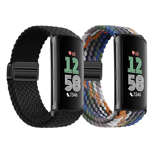 Gittos Magnetisch Geflochtene Armband Kompatibel mit Fitbit Charge 6/Fitbit Charge 5 von Gittos