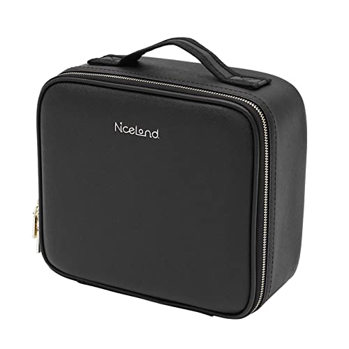 Kosmetiktasche mit Spiegel,Make-up-Tasche mit 3-farbigem LED-beleuchtetem,Verstellbaren 7 Trennwänden Kosmetikkoffer,Tragbar Schminkkoffer Reise-Make-up-Tasche Reise Kosmetiktasche für Frauen,Schwarz Kosmetiktasche mit Spiegel,Make-up-Tasche mit 3-farbigem LED-beleuchtetem,Verstellbaren 7 Trennwänden Kosmetikkoffer,Tragbar Schminkkoffer Reise-Make-up-Tasche Reise Kosmetiktasche für Frauen,Schwarz von Giuffrida