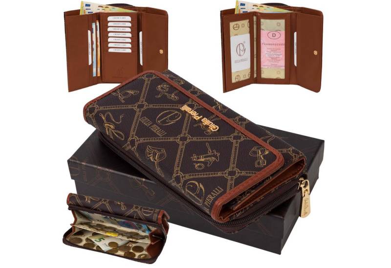 Giulia Pieralli Geldbörse Giulia Pieralli Damen Geldbörse Geldbeutel Brieftasche Portmonee XXL, Damen Geldbörse klappbar mit Reißverschluss Portemonnaie Geldbeutel von Giulia Pieralli