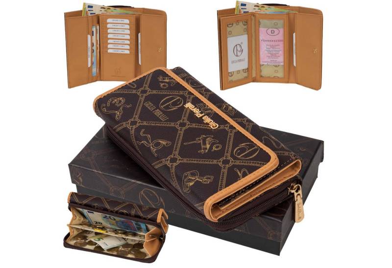 Giulia Pieralli Geldbörse Giulia Pieralli Damen Geldbörse Geldbeutel Brieftasche Portmonee XXL, Damen Geldbörse klappbar mit Reißverschluss Portemonnaie Geldbeutel von Giulia Pieralli