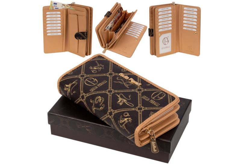 Giulia Pieralli Geldbörse Giulia Pieralli Damen Geldbörse Geldbeutel Brieftasche Portmonee XXL, Damen Geldbörse klappbar mit Reißverschluss Portemonnaie Geldbeutel von Giulia Pieralli