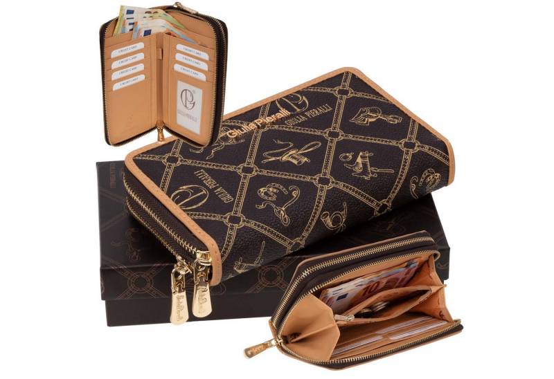 Giulia Pieralli Geldbörse Giulia Pieralli Damen Geldbörse Geldbeutel Brieftasche Portmonee XXL, Damen Geldbörse klappbar mit Reißverschluss Portemonnaie Geldbeutel von Giulia Pieralli