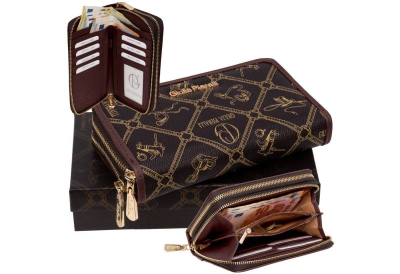 Giulia Pieralli Geldbörse Giulia Pieralli Damen Geldbörse Geldbeutel Brieftasche Portmonee XXL, Damen Geldbörse klappbar mit Reißverschluss Portemonnaie Geldbeutel von Giulia Pieralli