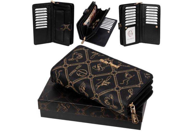 Giulia Pieralli Geldbörse Giulia Pieralli Damen Geldbörse Geldbeutel Brieftasche Portmonee XXL, Damen Geldbörse klappbar mit Reißverschluss Portemonnaie Geldbeutel von Giulia Pieralli