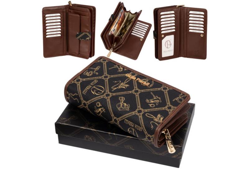 Giulia Pieralli Geldbörse Giulia Pieralli Damen Geldbörse Geldbeutel Brieftasche Portmonee XXL, Damen Geldbörse klappbar mit Reißverschluss Portemonnaie Geldbeutel von Giulia Pieralli