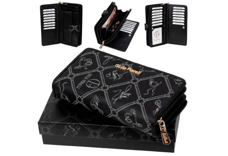 Giulia Pieralli Geldbörse Giulia Pieralli Damen Geldbörse Geldbeutel Brieftasche Portmonee XXL, Damen Geldbörse klappbar mit Reißverschluss Portemonnaie Geldbeutel von Giulia Pieralli