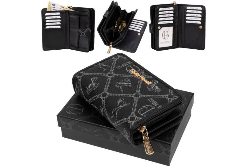 Giulia Pieralli Geldbörse Giulia Pieralli Damen Geldbörse Geldbeutel Brieftasche Portmonee XXL, Damen Geldbörse klappbar mit Reißverschluss Portemonnaie Geldbeutel von Giulia Pieralli