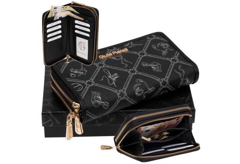 Giulia Pieralli Geldbörse Giulia Pieralli Damen Geldbörse Geldbeutel Brieftasche Portmonee XXL, Damen Geldbörse klappbar mit Reißverschluss Portemonnaie Geldbeutel von Giulia Pieralli