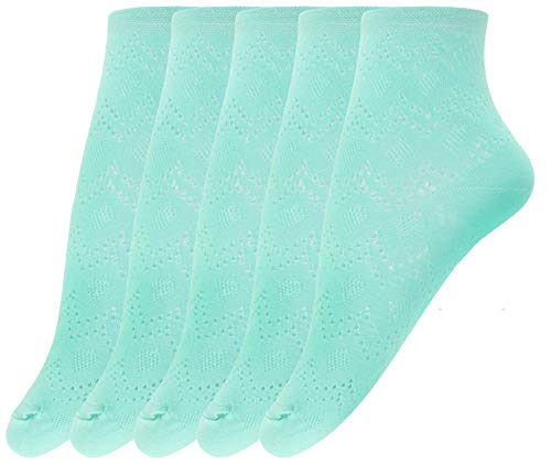 Giulia 5 Paar atmungsaktive Socken Damen Halbsocken Söckchen Kurzsocken Mädchen Frauen 36-38 Light Mint Giulia 5 Paar atmungsaktive Socken Damen Halbsocken Söckchen Kurzsocken Mädchen Frauen 36-38 Light Mint von Giulia
