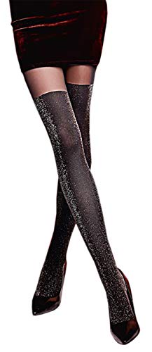 Giulia Gloss Up 60 Den N2 Schwarz M Strumpfhose mit glitzer von Giulia