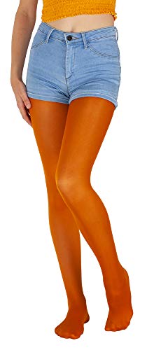 Giulia Orange Feinstrumpfhose Mädchen Kinder Microfaser Semitransparent Farbig Ketty 40 Den Spice 110-116 von Giulia