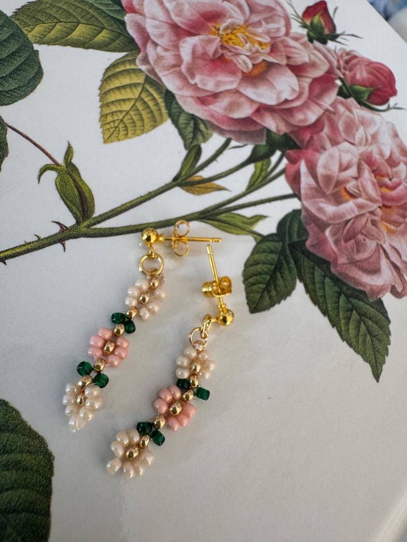 Ohrringe Daisy Blume Miyuki Perlen Ohrringe Daisy Blume Miyuki Perlen von GiulsJewelryDE