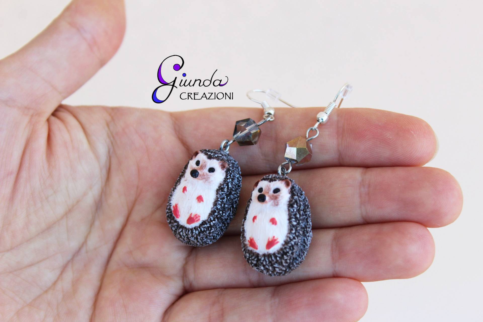 Anhänger Ohrringe Mit Igeln, Handgefertigt Aus Fimo | Fimo Anhänger Ohrringe Mit Igeln, Handgefertigt Aus Fimo | Fimo von GiundaCreazioni