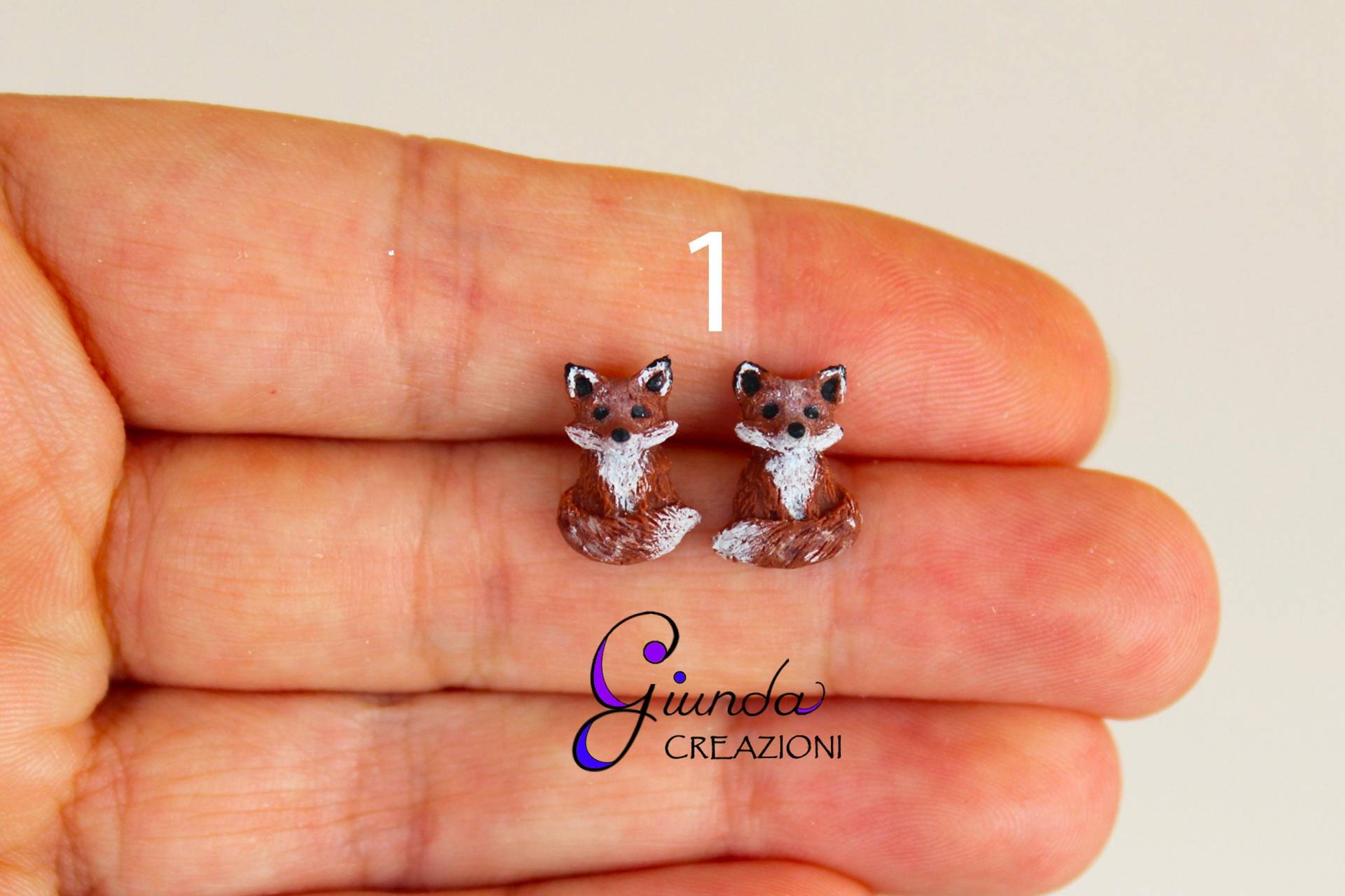 Ohrstecker Mit Füchsen, Handgefertigt Aus Fimo | Fimo Ohrstecker Mit Füchsen, Handgefertigt Aus Fimo | Fimo von GiundaCreazioni