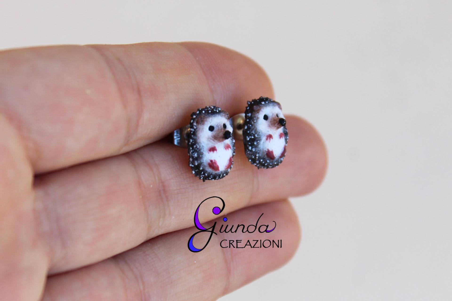 Ohrstecker Mit Igeln, Handgefertigt Aus Fimo | Fimo Ohrstecker Mit Igeln, Handgefertigt Aus Fimo | Fimo von GiundaCreazioni