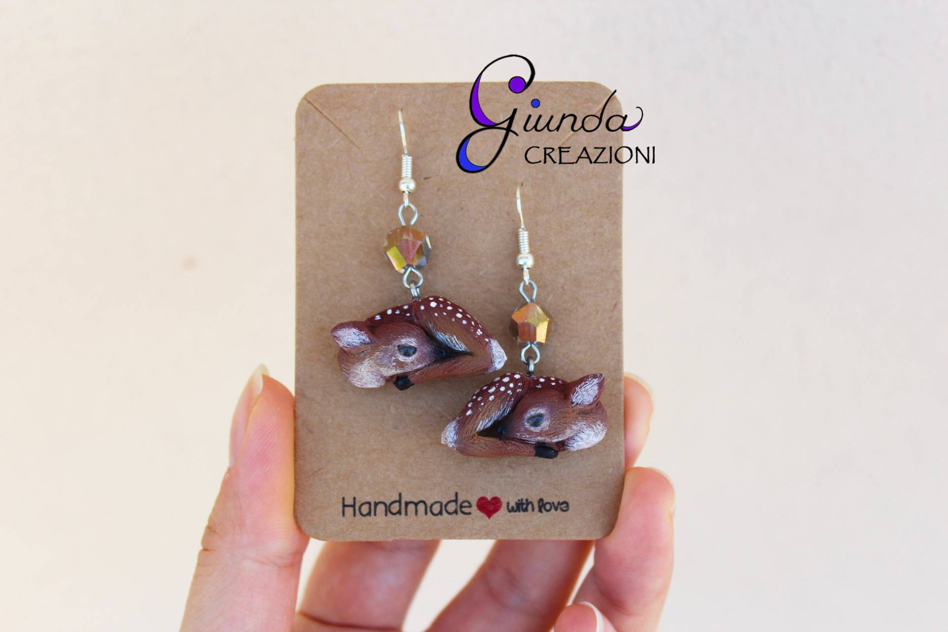 Rehbraune Ohrringe, Handgefertigt Aus Fimo | Fimo Rehbraune Ohrringe, Handgefertigt Aus Fimo | Fimo von GiundaCreazioni