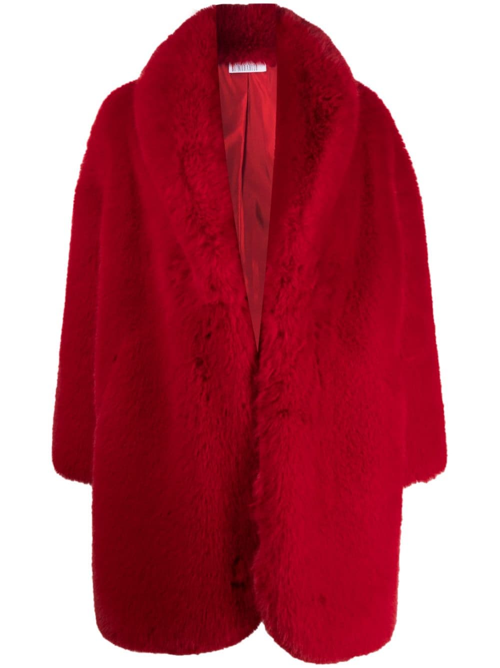 Giuseppe Di Morabito Einreihiger Mantel aus Faux Fur - Rot von Giuseppe Di Morabito