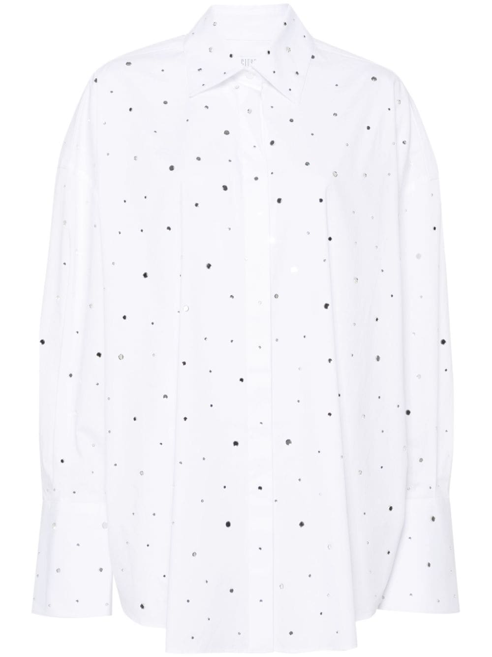 Giuseppe Di Morabito rhinestone-embellished poplin shirt - Weiß von Giuseppe Di Morabito