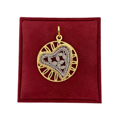 Di Rienzo Giuseppe Schmuck Anhänger mit Tombolo aus 800er Silber mit Gelbgold laminiert | Durchmesser 3 cm Di Rienzo Giuseppe Schmuck Anhänger mit Tombolo aus 800er Silber mit Gelbgold laminiert | Durchmesser 3 cm von Giuseppe Di Rienzo Gioielli