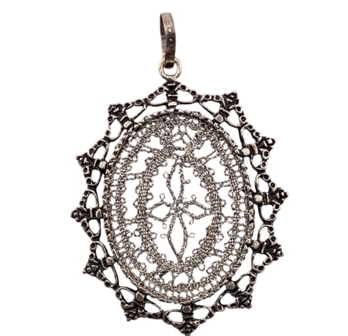 Di Rienzo Giuseppe Schmuck Anhänger mit Tombolo aus brüniertem Silber 800‰ | Größe 3 x 4 cm Di Rienzo Giuseppe Schmuck Anhänger mit Tombolo aus brüniertem Silber 800‰ | Größe 3 x 4 cm von Giuseppe Di Rienzo Gioielli