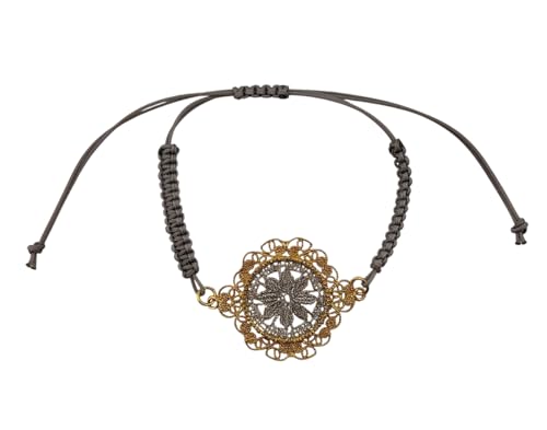 Di Rienzo Giuseppe Schmuck Armband aus Silber 800 ‰ Filigran Silber mit Gelbgoldfolie mit Tombolo Di Rienzo Giuseppe Schmuck Armband aus Silber 800 ‰ Filigran Silber mit Gelbgoldfolie mit Tombolo von Giuseppe Di Rienzo Gioielli