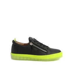 Giuseppe Zanotti Herren Low-top Sneaker Aus Schwarzem Leder von Giuseppe Zanotti Design
