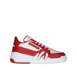 Rote Giuseppe Zanotti Herren Ledersneaker von Giuseppe Zanotti Design