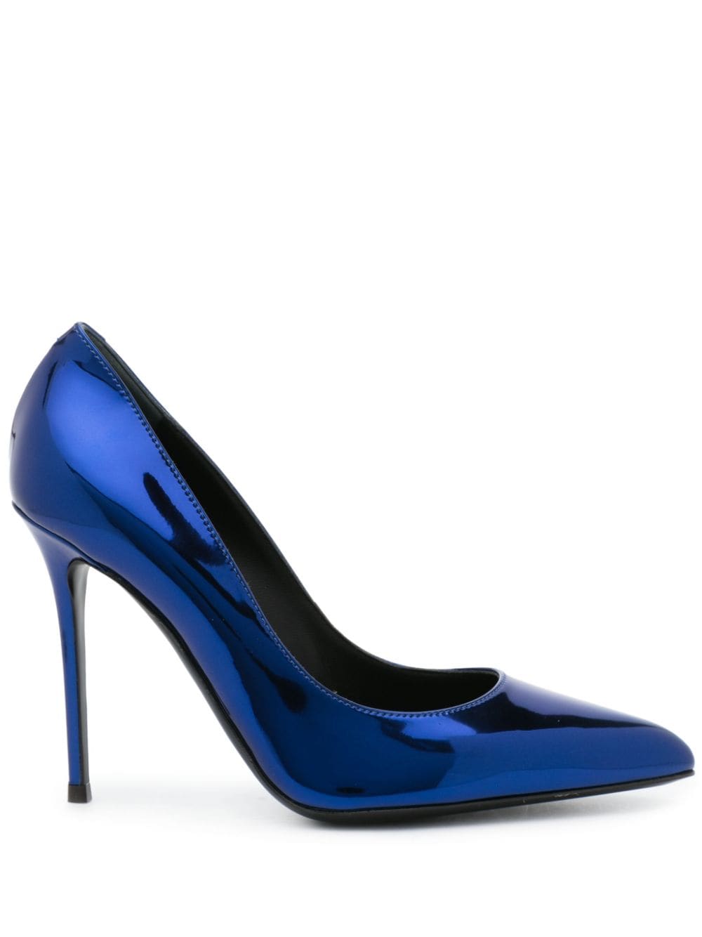 Giuseppe Zanotti Pumps im Metallic-Look 100mm - Blau von Giuseppe Zanotti