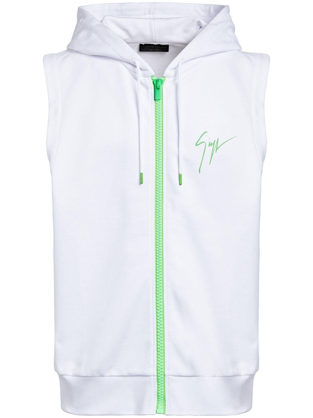 Giuseppe Zanotti Ärmelloser Hoodie mit Logo-Print - Weiß von Giuseppe Zanotti