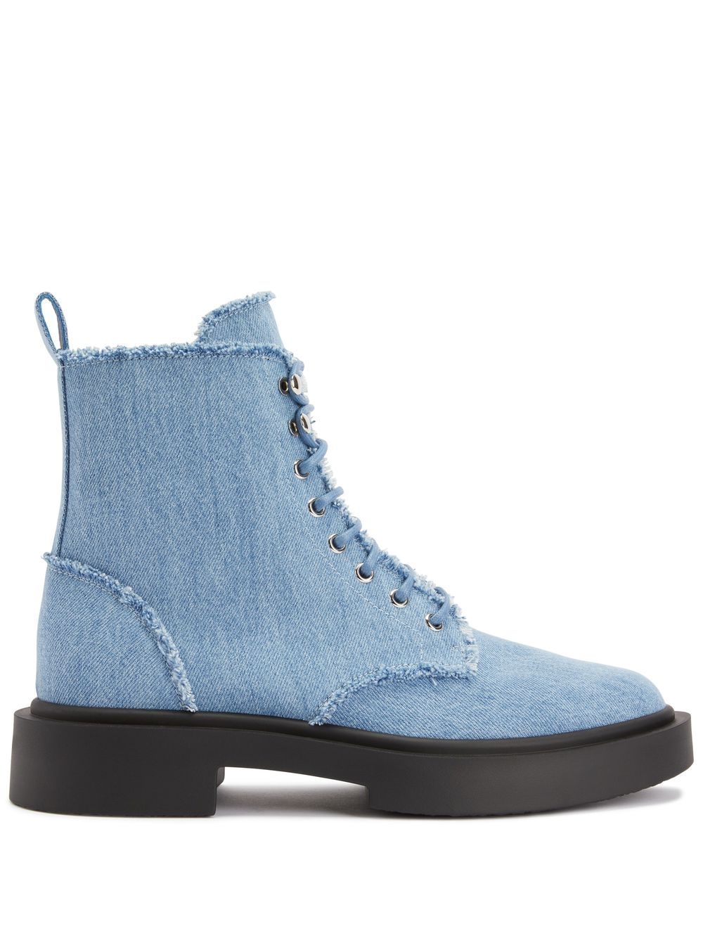 Giuseppe Zanotti Adric Schnürstiefel im Jeans-Look - Blau von Giuseppe Zanotti