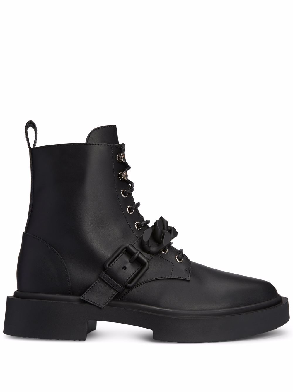 Giuseppe Zanotti Adric Stiefel mit Kettendetail - Schwarz von Giuseppe Zanotti