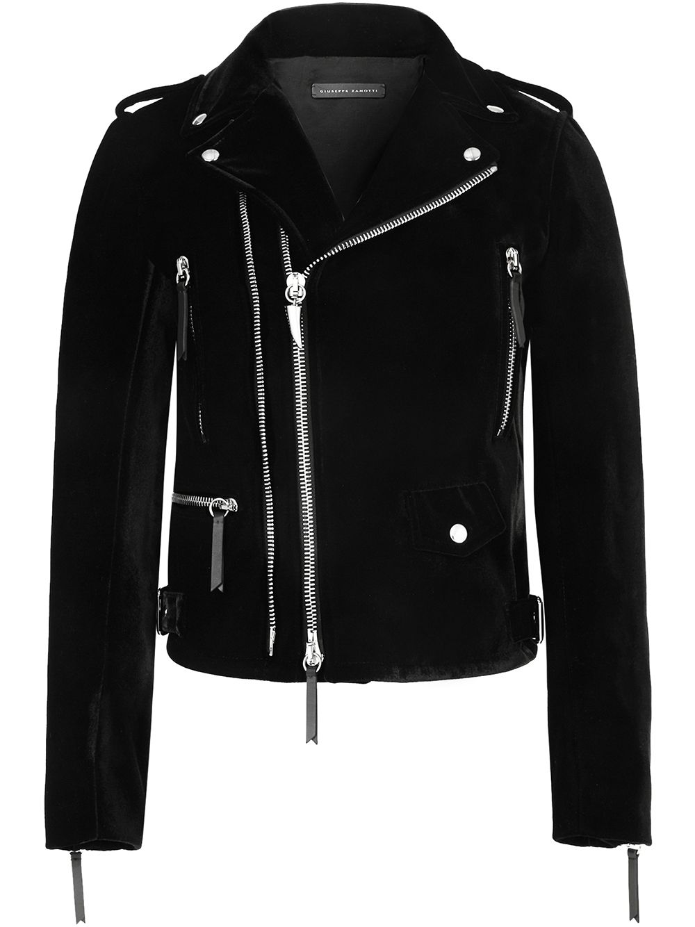 Giuseppe Zanotti Amelia Bikerjacke mit Taschen - Schwarz von Giuseppe Zanotti