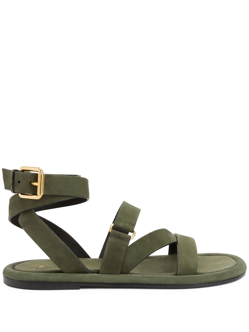 Giuseppe Zanotti Aymon Wildledersandalen mit Schnalle - Grün von Giuseppe Zanotti